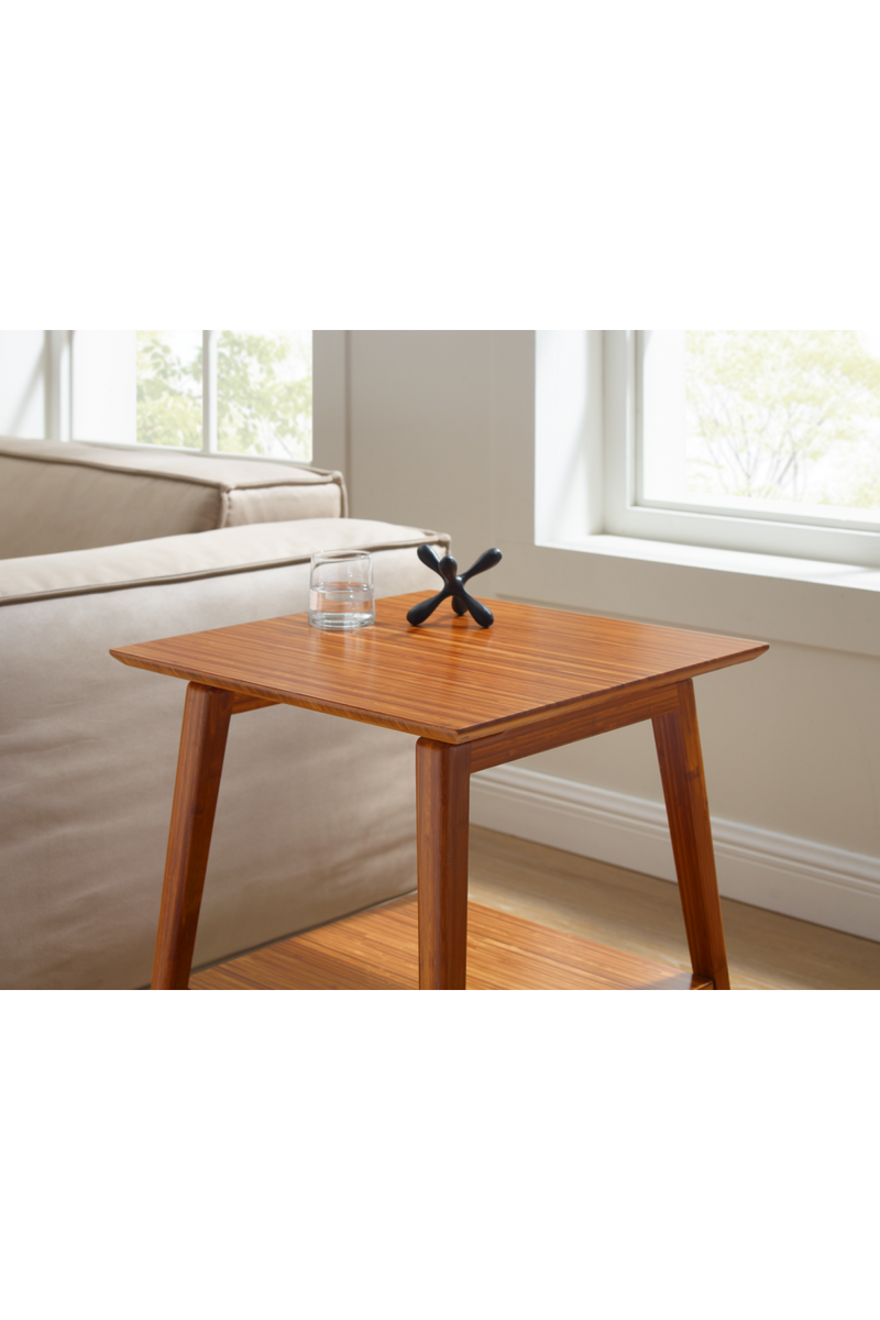 Two-Tiered Bamboo End Table | Greenington Antares | Oroatrade.com