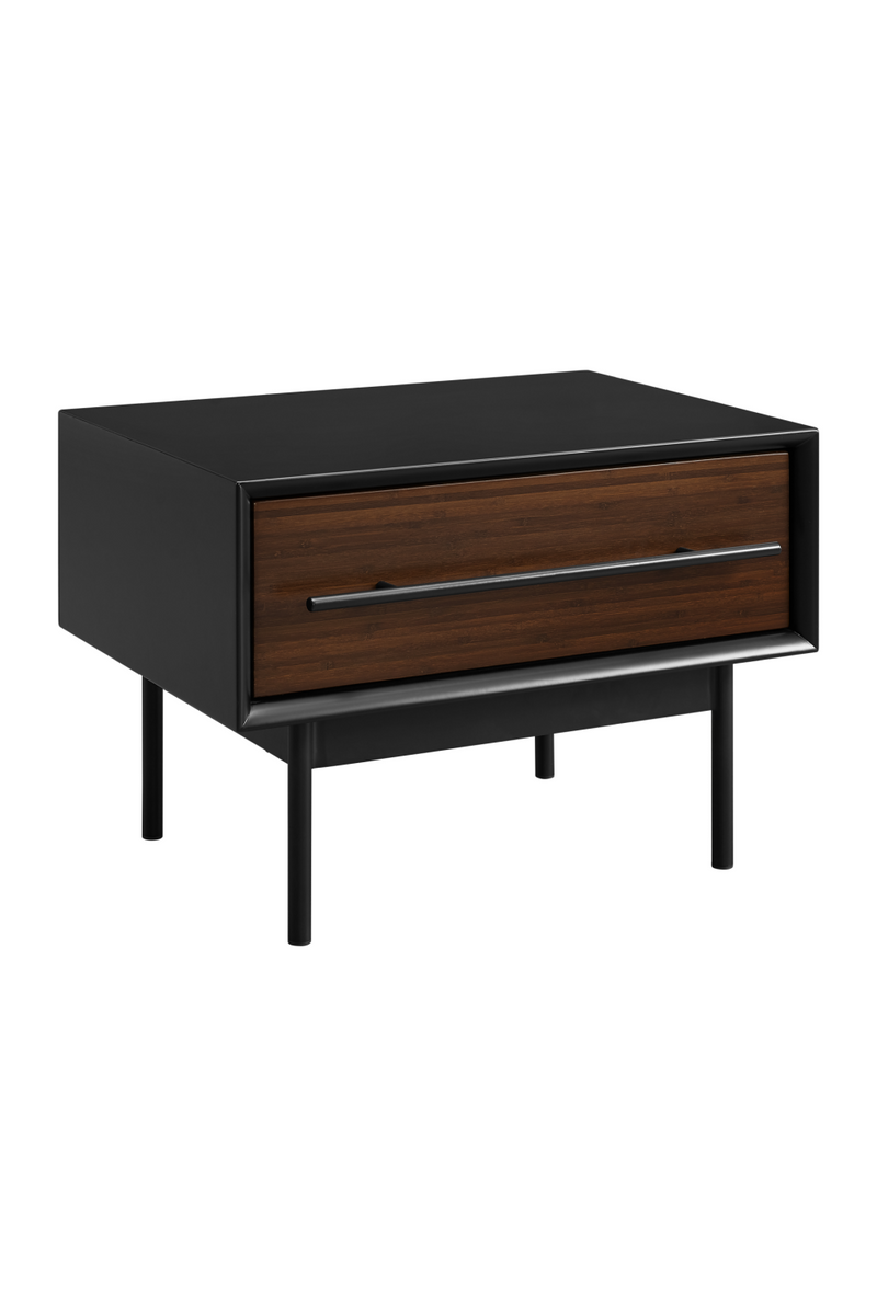 Lacquered Black 1-Drawer Nightstand | Greenington Park Avenue | Oroatrade.com