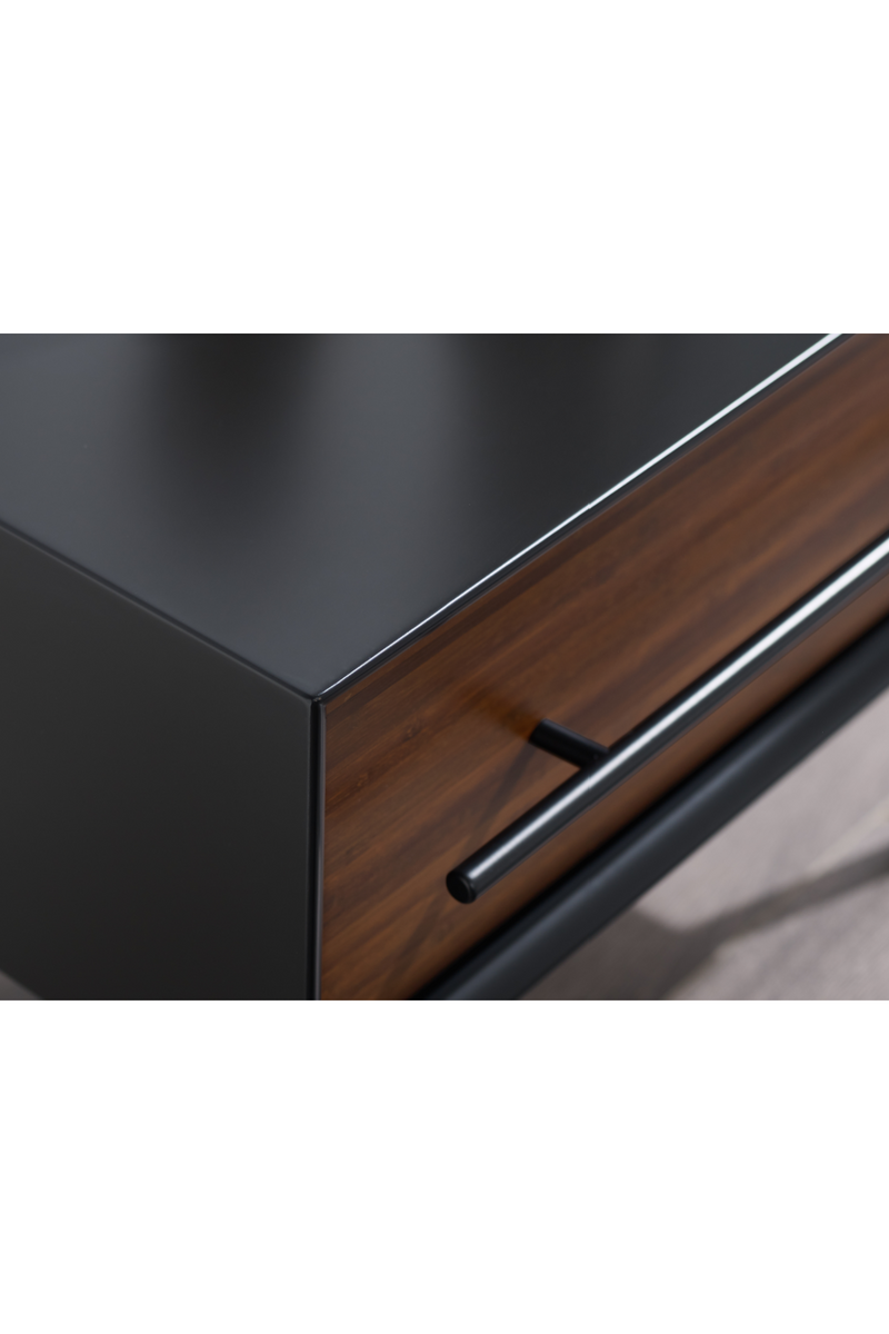 Lacquered Black 1-Drawer Nightstand | Greenington Park Avenue | Oroatrade.com