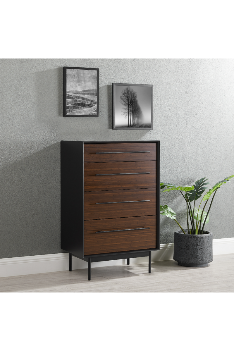 Bamboo Dark High Drawer Chest | Greenington Park Avenue | Oroatrade.com 