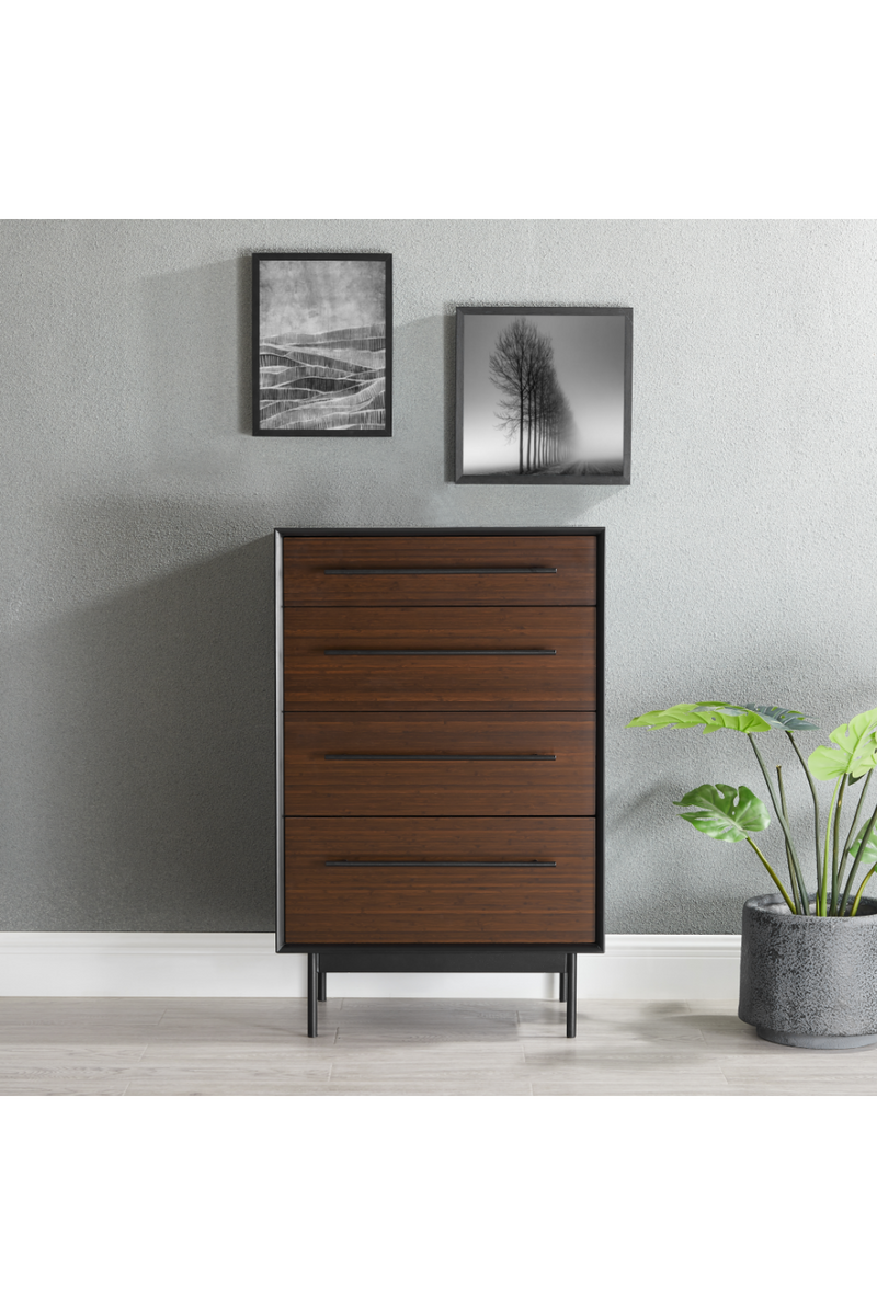 Bamboo Dark High Drawer Chest | Greenington Park Avenue | Oroatrade.com 