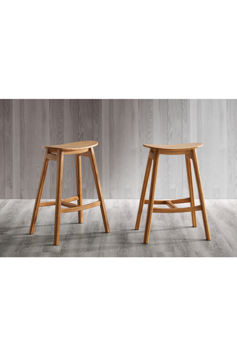 Oval Seat Bamboo Counter Stools (2) | Greenington Skol | Oroatrade.com