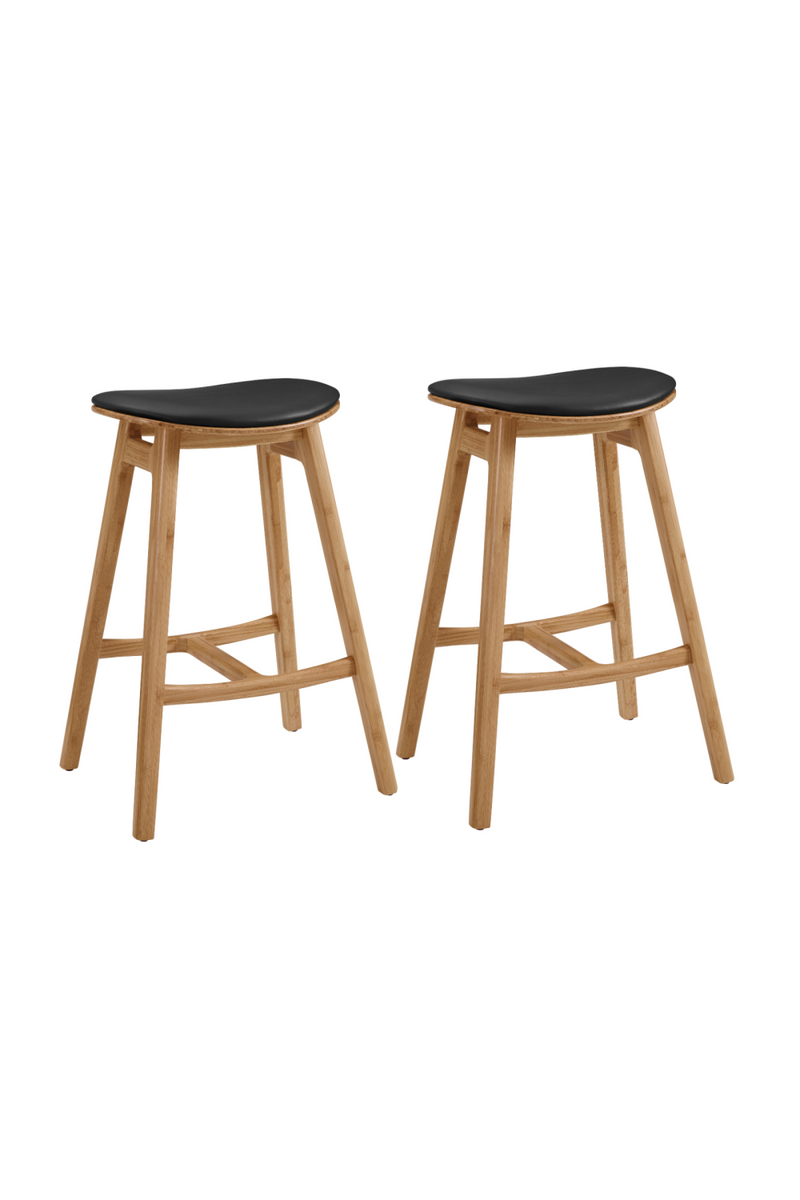 Oval Seat Bamboo Counter Stools (2) | Greenington Skol | Oroatrade.com