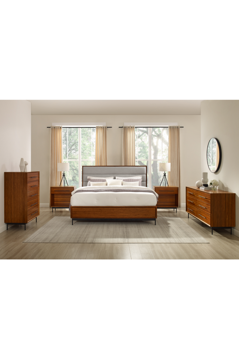 Bamboo Upholstered Platform Bed | Greenington Taylor | Oroatrade.com