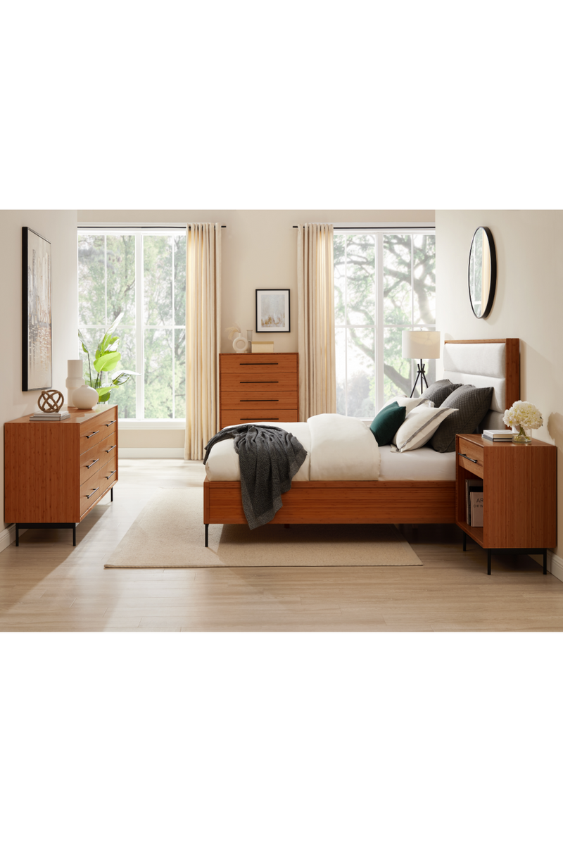 Bamboo Upholstered Platform Bed | Greenington Taylor | Oroatrade.com