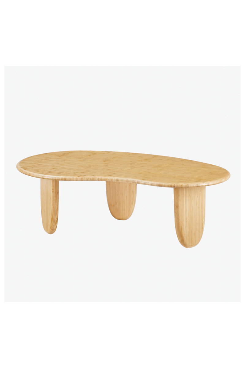 Organic-Shaped Bamboo Coffee Table | Greenington Zephyr | Oroatrade.com