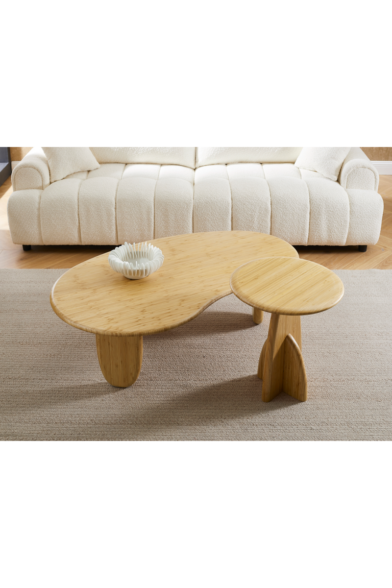 Organic-Shaped Bamboo Coffee Table | Greenington Zephyr | Oroatrade.com