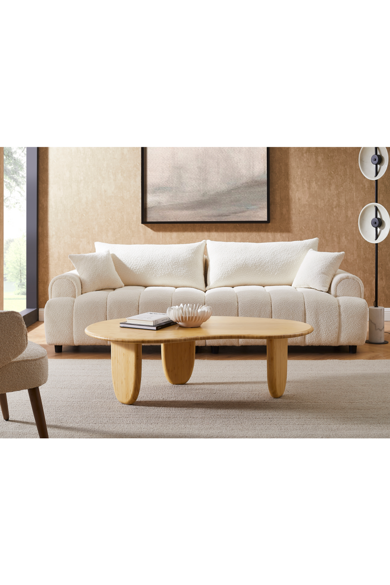 Organic-Shaped Bamboo Coffee Table | Greenington Zephyr | Oroatrade.com