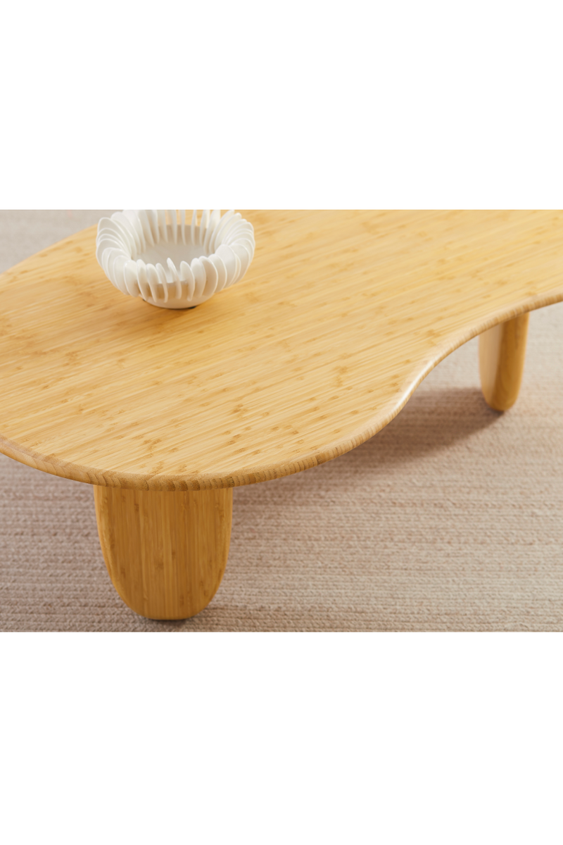 Organic-Shaped Bamboo Coffee Table | Greenington Zephyr | Oroatrade.com