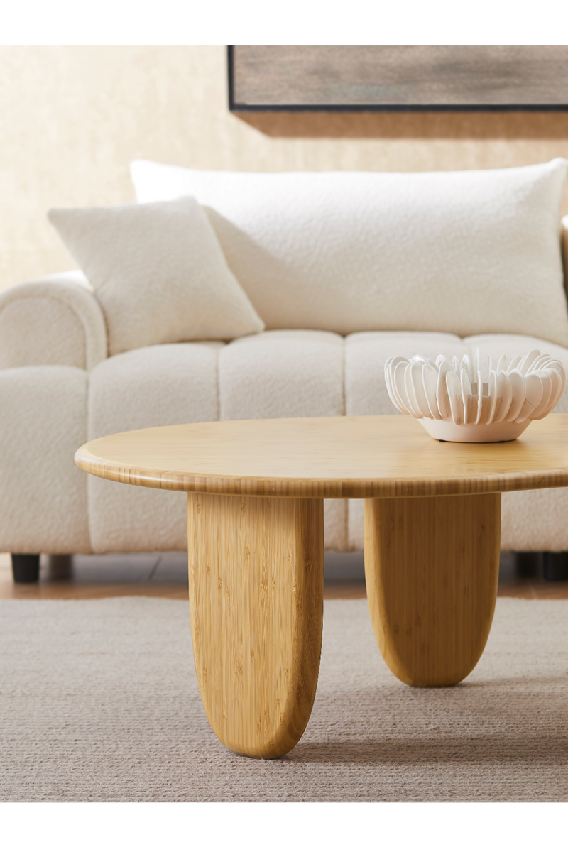 Organic-Shaped Bamboo Coffee Table | Greenington Zephyr | Oroatrade.com