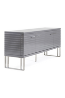 Gray Slatted 4-Foor Sideboard | OROA Modern Splendor | Oroatrade.com