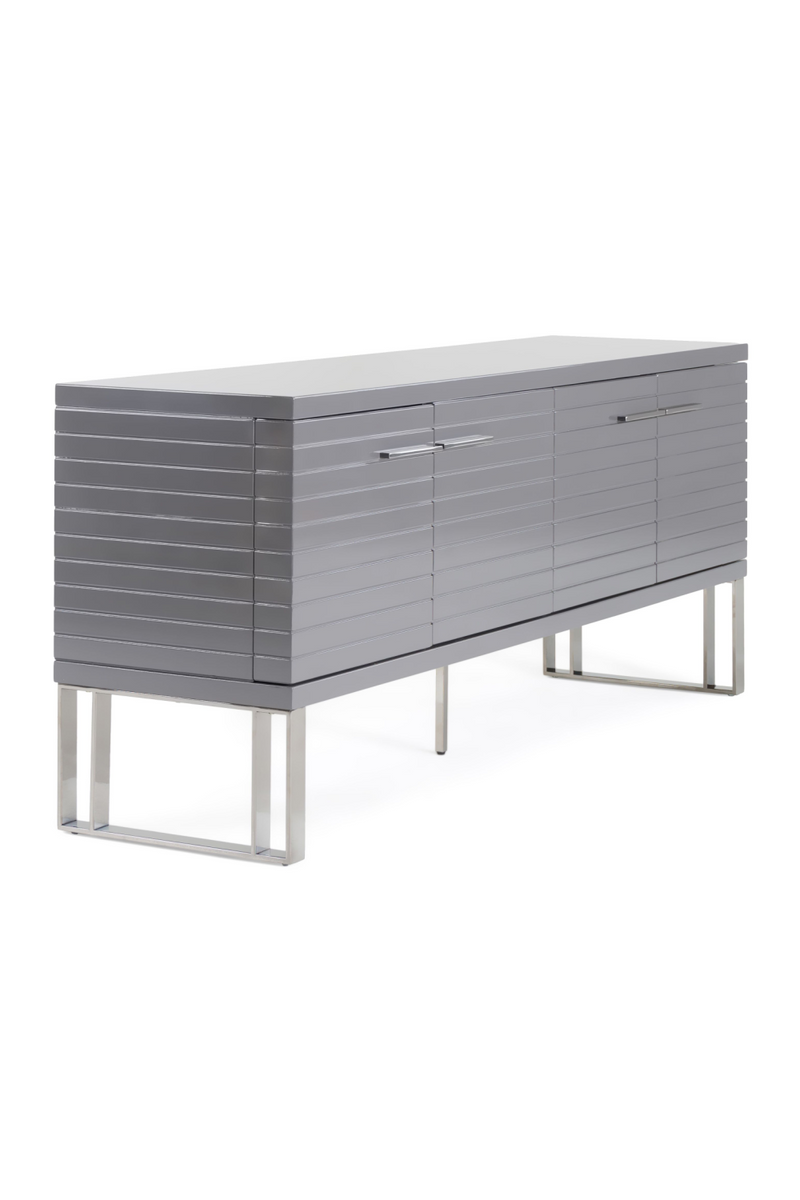Gray Slatted 4-Foor Sideboard | OROA Modern Splendor | Oroatrade.com