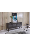 Gray Slatted 4-Foor Sideboard | OROA Modern Splendor | Oroatrade.com
