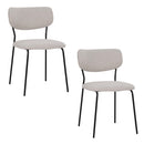 Hospitality furniture - White Fabric Dining Chairs (2) - www.oroatrade.com