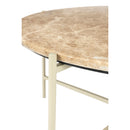 Round Beige Marble Side Table | DF Tooz