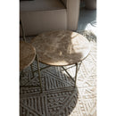 Round Beige Marble Side Table | DF Tooz