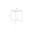Round Beige Marble Side Table | DF Tooz
