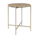 Round Beige Marble Side Table | DF Tooz