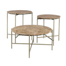 Round Beige Marble Side Table | DF Tooz