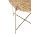 Round Beige Marble Side Table | DF Tooz