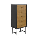 Hospitality furniture - Pine Wood 5-Drawer Cabinet - www.oroatrade.com