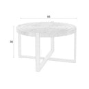 Hospitality furniture - Round Wooden Fluted Coffee Table - www.oroatrade.com