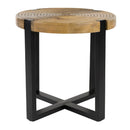 Hospitality furniture - Round Wooden Fluted Side Table - www.oroatrade.com