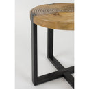 Hospitality furniture - Round Wooden Fluted Side Table - www.oroatrade.com
