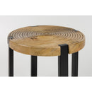Hospitality furniture - Round Wooden Fluted Side Table - www.oroatrade.com