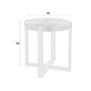 Hospitality furniture - Round Wooden Fluted Side Table - www.oroatrade.com