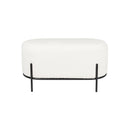 Hospitality furniture - White Cushioned Oblong Bench - www.oroatrade.com