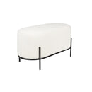 Hospitality furniture - White Cushioned Oblong Bench - www.oroatrade.com