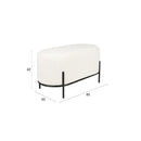 Hospitality furniture - White Cushioned Oblong Bench - www.oroatrade.com