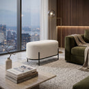 Hospitality furniture - White Cushioned Oblong Bench - www.oroatrade.com