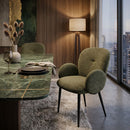 Hospitality furniture - Green Fabric Dining Armchairs (2) - www.oroatrade.com