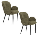 Hospitality furniture - Green Fabric Dining Armchairs (2) - www.oroatrade.com