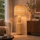 Hospitality furniture - Brown Rattan Floor Lamp - www.oroatrade.com