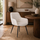 Hospitality furniture - Vertical-Channeled Back Dining Armchairs (2) - www.oroatrade.com