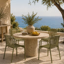 Hospitality furniture - Colored Stackable Outdoor Dining Armchairs (4) - www.oroatrade.com