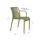 Hospitality furniture - Colored Stackable Outdoor Dining Armchairs (4) - www.oroatrade.com