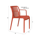 Hospitality furniture - Colored Stackable Outdoor Dining Armchairs (4) - www.oroatrade.com