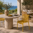 Hospitality furniture - Colored Stackable Outdoor Dining Armchairs (4) - www.oroatrade.com