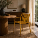 Hospitality furniture - Colored Stackable Outdoor Dining Armchairs (4) - www.oroatrade.com