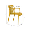 Hospitality furniture - Colored Stackable Outdoor Dining Armchairs (4) - www.oroatrade.com