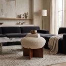Hospitality furniture - Beige Cushioned Stool - www.oroatrade.com