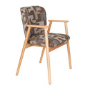 Hospitality furniture - Brown Printed Dining Armchairs (2) - www.oroatrade.com