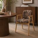 Hospitality furniture - Brown Printed Dining Armchairs (2) - www.oroatrade.com
