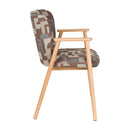 Hospitality furniture - Brown Printed Dining Armchairs (2) - www.oroatrade.com
