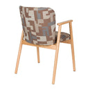 Hospitality furniture - Brown Printed Dining Armchairs (2) - www.oroatrade.com