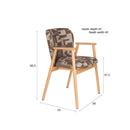 Brown Printed Dining Armchairs (2) | DF Kenna